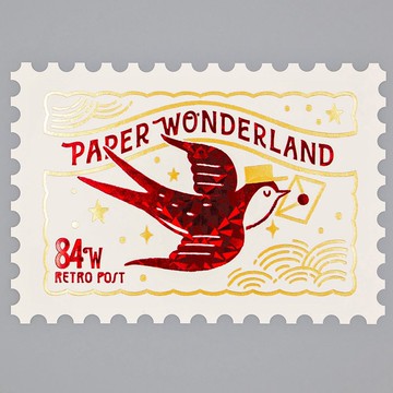 Obiwan 郵票造型明信片 燕子