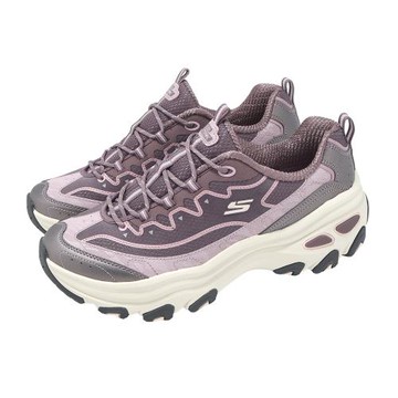 Skechers 休閒鞋 D Lite Max 女鞋 紫 米白 機能 復古 厚底 老爹鞋 180399DKMV