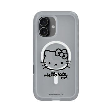 iPhone 17 AirX 流變灰 - 三麗鷗-Hello Kitty - 簡約系列-線條大頭