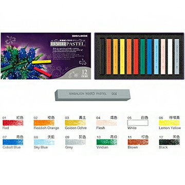 【文具通】雄獅12色硬式粉彩筆 A1120220【APP滿額下單4%點數(單一帳號最高1000點)】7/31止