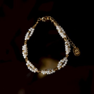 珍實故事｜珍珠鏈條手鍊 B0027