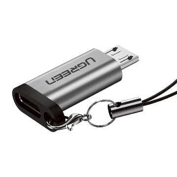 UGREEN 綠聯 Micro USB-USB-C/Type-C 轉接頭  22mm  黑色  1個