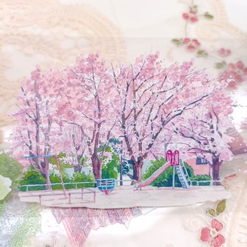 PS210櫻花街景 Sakura Street View / 紙膠帶 Masking Tape