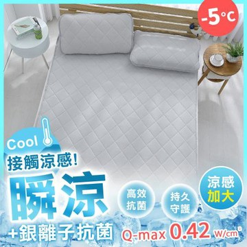 鴻宇 瞬涼銀離子抗菌-雙人加大涼墊(不含枕墊) SUPERCOOL接觸涼感