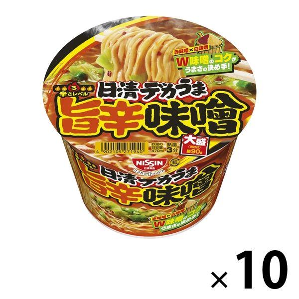 日清食品カップ麺 日清デカうま 旨辛味噌 日清食品 インスタントラーメン大盛り 10個