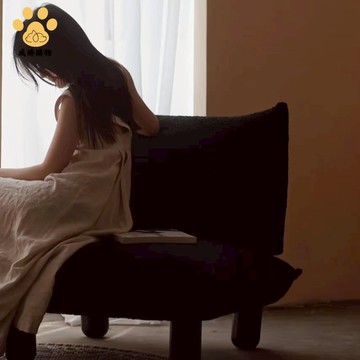 侘寂風 服裝店 沙發 接待洽談美容院簡約 黑色小戶型 奶油雙人ws8121