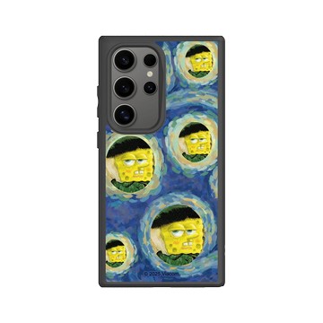 Galaxy S24 Ultra SolidSuit 黑 - 海綿寶寶 SpongeBob - 名畫系列-厭世感
