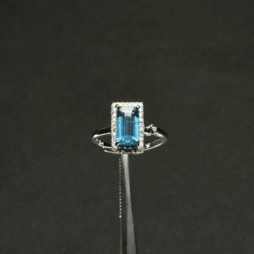 綠色藍晶石戒指|  切斷負面能量索 能量淨化 已鑑定 附TULAB證書 天然寶石 925純銀 活圍 S24AB27-34