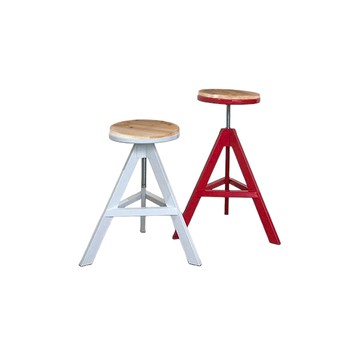 艾洛鋼鐵旋轉吧椅 木頭版 iron tough style ST014  復古 工業 鐵凳