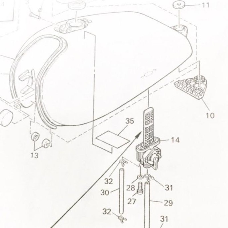 SR400 燃料コック フューエルコック - パーツ