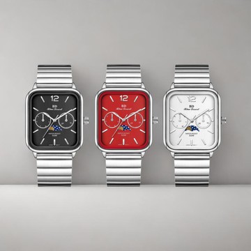 精選好物48h出貨丶卡西家方形手錶男表女表款氣質石英精鋼防水情侶手錶月相對表