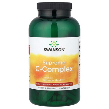 Swanson Vitamins, 含柑橘生物類黃酮和蘆丁的優效 C 複合物，250 片