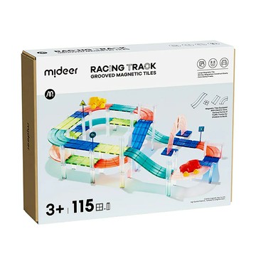 【拼圖貓】mideer - 多彩透光磁力片-交通軌道組(115PCS) MD-6395