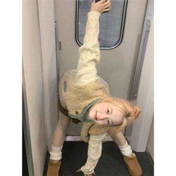 兩面穿羊羔毛絨拼接牛仔馬甲女秋冬設計感復古疊穿外搭馬夾外套潮