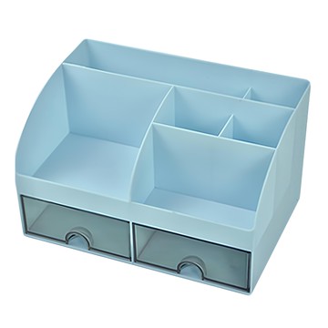 樂居家 四格收納筆筒 F0685-03 藍色 辦公室整理好物  1個