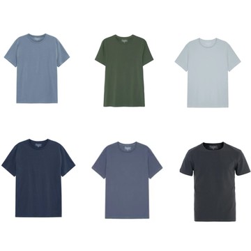 Bread & Boxers Crew-Neck 有機棉男用圓領T 迷霧藍/夜幕綠/灰藍/丹寧藍/玄武灰/海洋藍