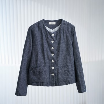 日系無領單排扣外套703616