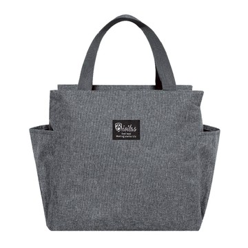 AXIS 艾克思 防潑水素色保溫袋 便當袋 鋁箔內層 輕巧耐用 多用途  灰色  1個  25 x 14 x 25cm