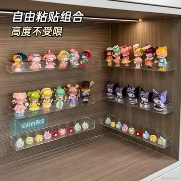 甄選好物🌈免打孔壁掛式多層亞克力盲盒收納展示架透明手辦娃娃文件框