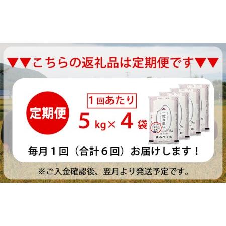 ふるさと納税 令和5年産 定期便 6ヵ月連続お届け ゆめぴりか 20kg 精米 北海道 共和町 北海道共和町