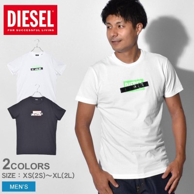 ディーゼル 半袖Tシャツ メンズ T-DIEGO-S7 DIESEL 00SEEB 0BASU ブラック 黒 ホワイト | LINEブランドカタログ