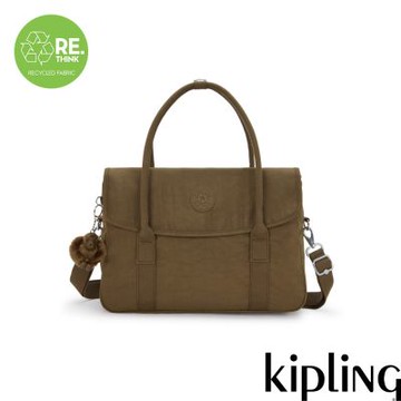 Kipling 卡其綠手提肩背拉桿電腦包-SUPERWORKER S