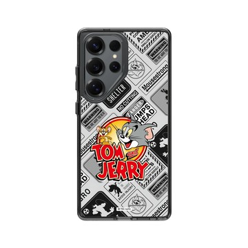 Galaxy S25 Ultra Clear 酷墨灰 - 湯姆貓與傑利鼠 Tom and Jerry - 貼紙系列 - 復古LOGO