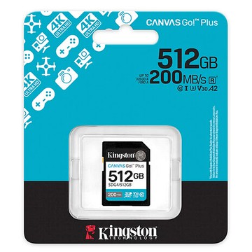 Kingston 金士頓Canvas Go Plus 200MB/s 512GB SD 記憶卡 (SDG4/512GB)