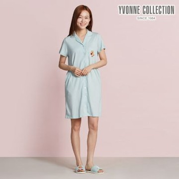 YVONNE 以旺傢飾 DINOTAENG |  櫻桃繡花短袖洋裝-湖水綠