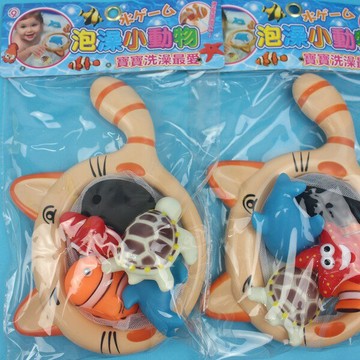 5入啾啾軟膠洗澡玩具+貓網 小丑魚 605-2 /一袋入(促180) D637 撈魚 海底系列 戲水玩具 ST安全玩具-生【APP滿額下單4%點數(單一帳號最高1000點)】7/31止