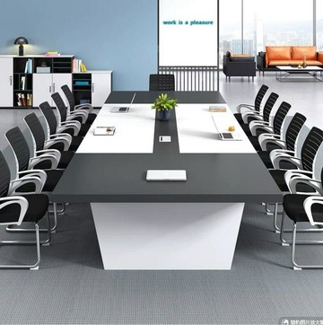 ??快速出貨?? 附發票 會議桌長桌簡約現代大小型辦公室家具洽談桌培訓桌辦公桌椅組合