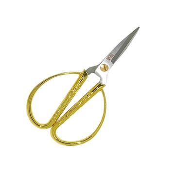 【 徠福 】鍍金龍鳳剪刀-193mm / 支 NO.2044