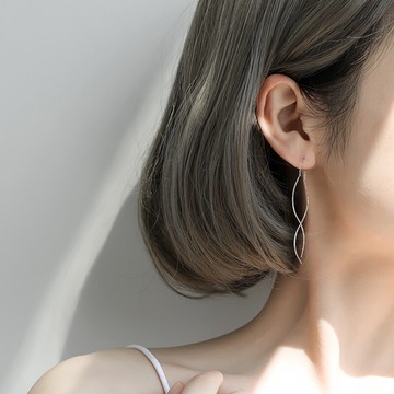 925銀飾長款耳線流蘇耳環女 韓國氣質性感耳釘日韓耳墜簡約耳鏈