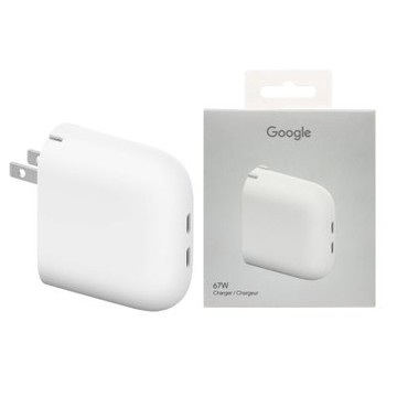 Google 原廠 Pixel Flex 67W USB-C 雙埠快速充電器 - 白 (台灣公司貨)