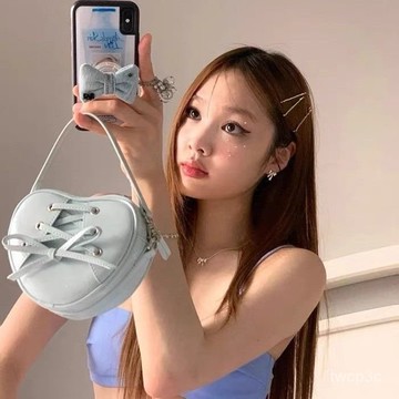 新品上線包包女2024新款芭蕾風mini愛心手提包蝴蝶結甜美可愛單肩斜挎包0414 BNNJ