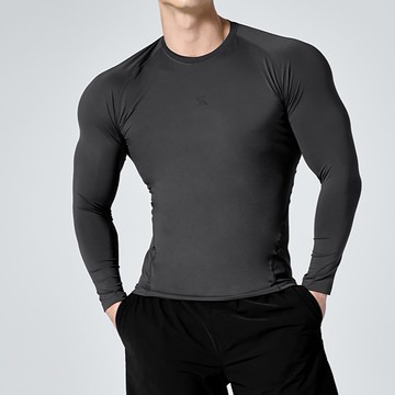 X標誌健身訓練長袖上衣｜力量深灰Pull Up Dark Gray｜XT2156F