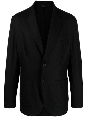 Brioni - single-breasted wool blazer - men - Virgin Wool/Cupro/Cotton - 3XL - Black