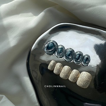 N04記憶漩渦-  客製化手作穿戴美甲片