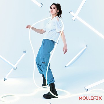 Mollifix 瑪莉菲絲 林思宇_宇宙推薦_多功能口袋彈力運動長褲 (寧靜藍)瑜珈服、Legging