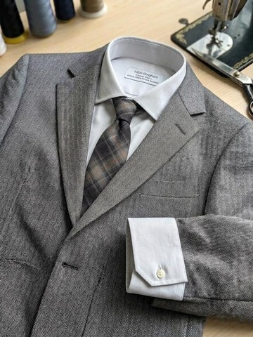 漸層灰格  暖男系列領帶 Neckties