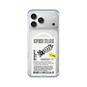 iPhone 17 Pro Max ClearX (MagSafe 兼容) 冰透藍 - Marine Debris - 燈泡閃光鱘