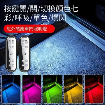 充電式免接線 車門照地燈 開門照地燈 車門迎賓燈 車門警示燈 車門燈 汽車迎賓燈 下車照明燈 車門防撞燈