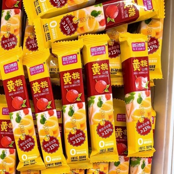 承德特產黃桃味山楂條酸甜可口老少皆宜有滋有味吃上一口就愛上了