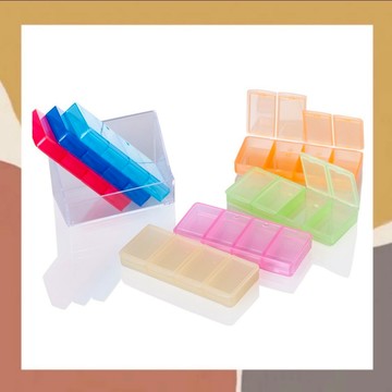 ［so媽］✨台灣現貨📦七彩藥盒 28格小藥盒 7*4 隨身藥盒 小格收納盒 分裝收納盒