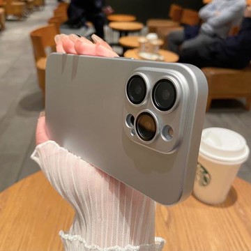自帶鏡頭膜蘋果14promax手機殼iphone13超薄磨砂12pro高級感硬殼11pm新款女15por簡約純色16男防摔套銀色適用