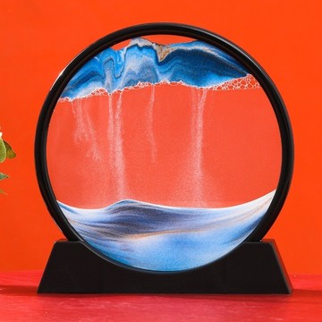 輕奢流沙畫【家寵LOVEHOME】 LOVEHOME 流沙畫裝飾立體流沙畫 3D輕奢流沙畫 - 藍色