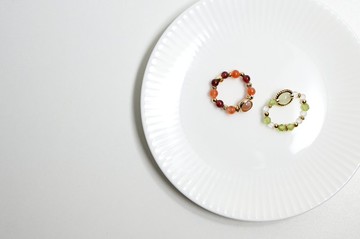 配色水晶戒指套組 2pcs