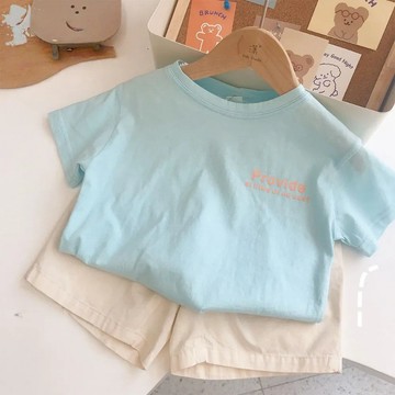 舒適必備！純棉夏季新款兒童短袖t恤男童女童寶寶圓領半袖上衣薄 男童短袖T恤 兒童夏裝 圓領打底衫 夏天T恤