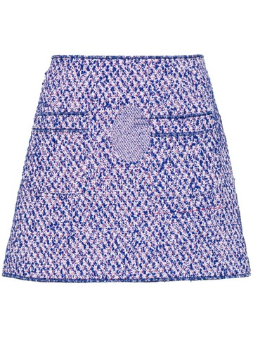 Philosophy Di Lorenzo Serafini - bouclé mini skirt - women - Cotton/Polyamide/Acrylic/Polyester/Wool/Polyester - 42 - Blue