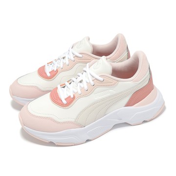 Puma 休閒鞋 Cassia Rose 女鞋 米白 粉 低筒 緩衝 厚底 增高 老爹鞋 39391208